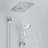 Rain Adjustable Shower Head 2.5 GPM GPM with Self-Cleaning