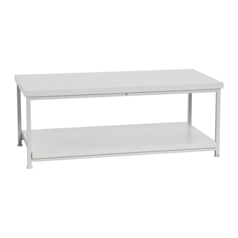 Table basse rectangulaire avec rangement Gateshead Jamestown, Blanc