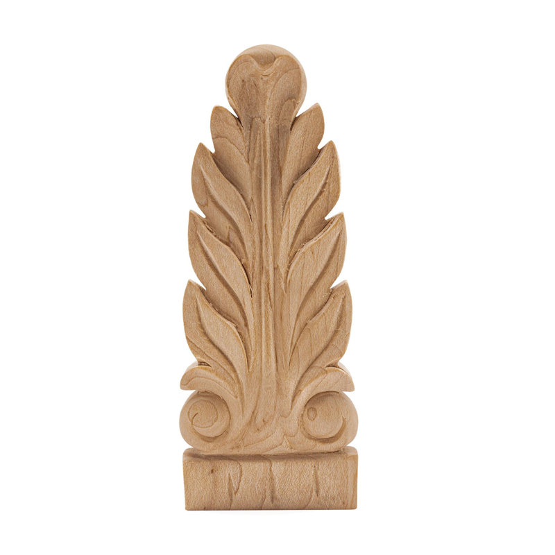 Unfinished Maple Acanthus Decorative Accent Tile Set