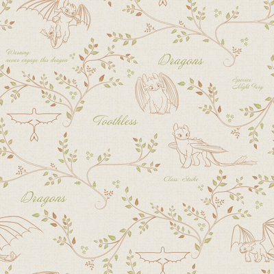 How to Train Your Dragon Toothless Radical Nature Peel and Stick Wallpaper