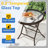 Folded Glass Round Outdoor Side Table-838657391-860741550