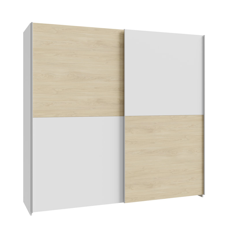 Myrtil 2 Door Manufactured Wood Wardrobe, 190cm H x 200cm W x 61cm D
