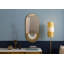 LOS ANGELES Metal Oval Mirror