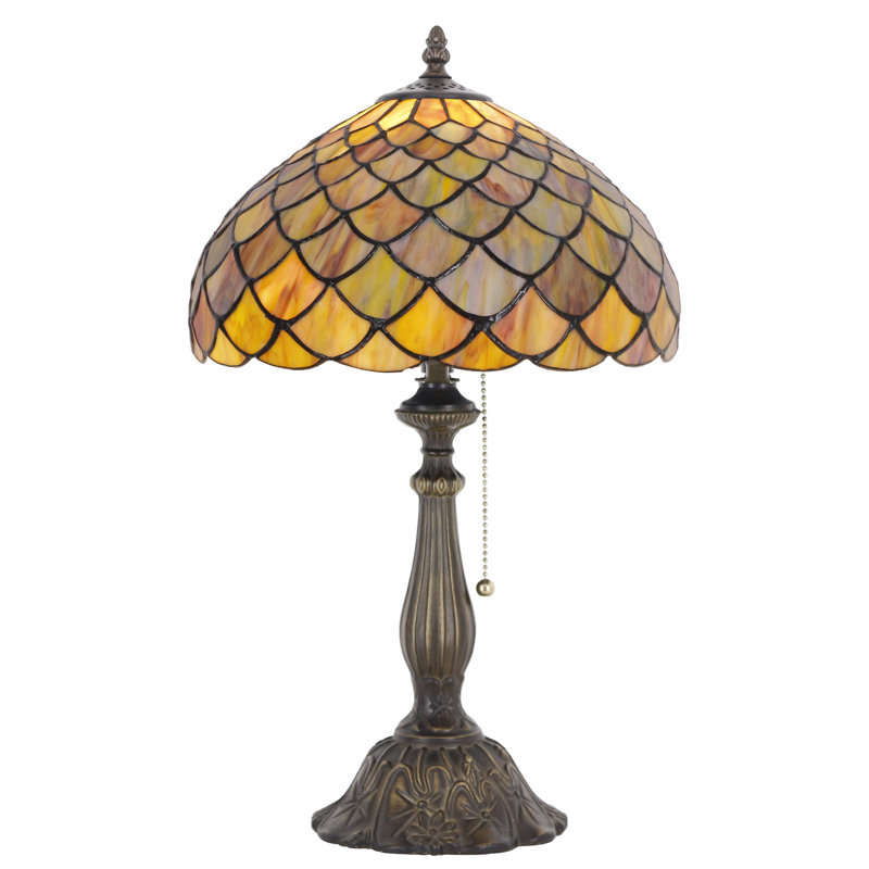 Lampe de table en verre teinté Tiffany