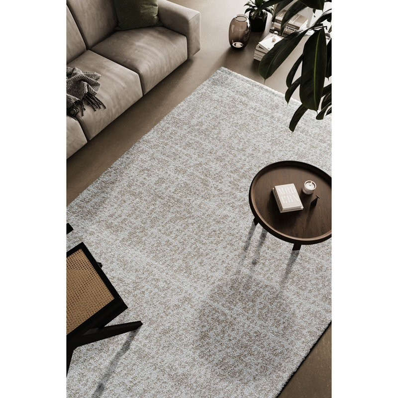 Tapis en polypropylène ivoire et beige Matilda