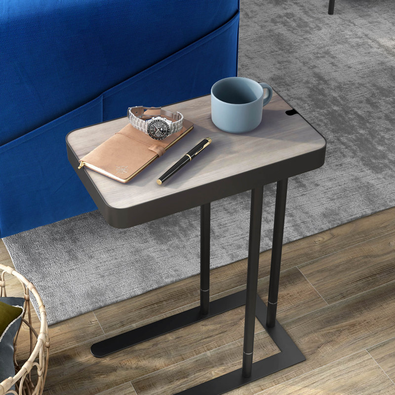 Table de bout en C, Gris clair