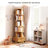 6 Tier Rotating Bookshelf, 360° Display Round Spinning Bookshelf With Wheels And Drawer, Space-Saving, Small Space Rotating Bookshelf Tower-125465659