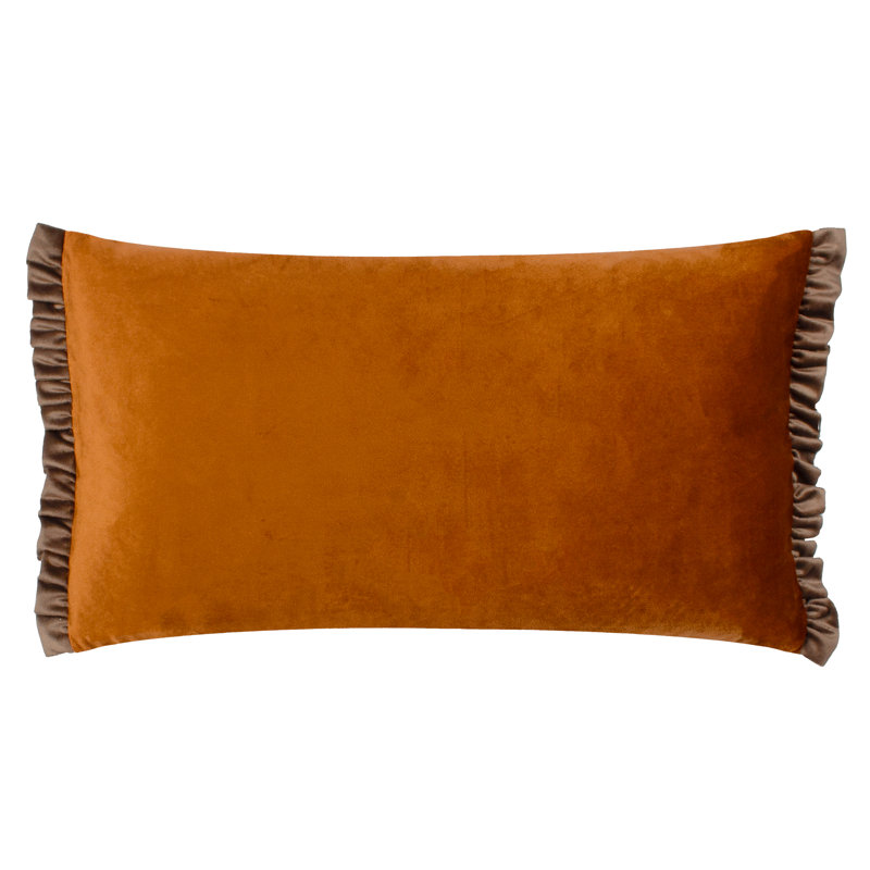 Ajaysia Rectangular Cushion Cover, Orange/Brown