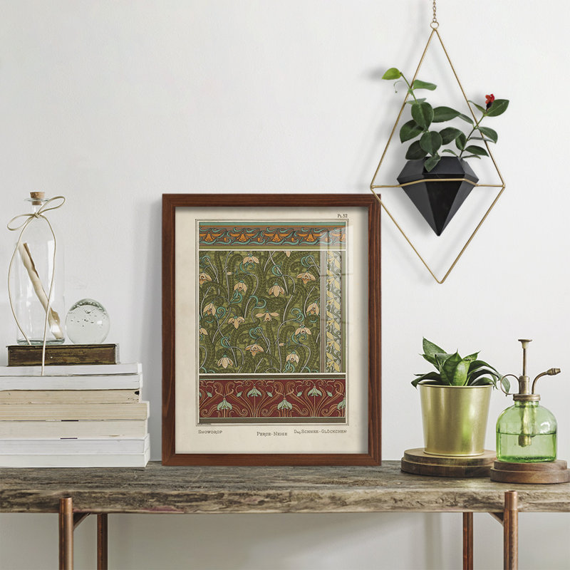 Nouveau Decorative VI " Nouveau Decorative VI ", 15" H x 12" W x 1" D, Chestnut