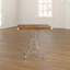 Solid Wood Top Metal Base Dining Table-41761732