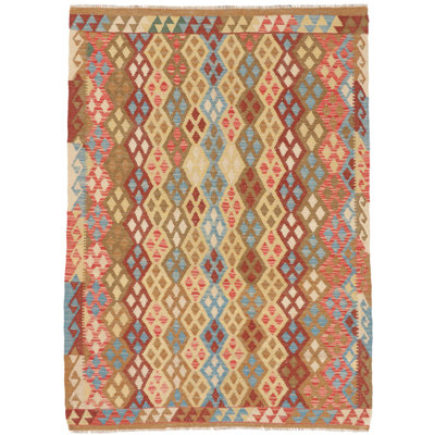 Rectangle 139 cm x 191 cm Hand Woven Kilim