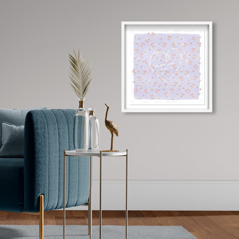 Lilac Spring Fashion Print by Oliver Gal, 21.5"H x 21.5"W, White Shadowbox