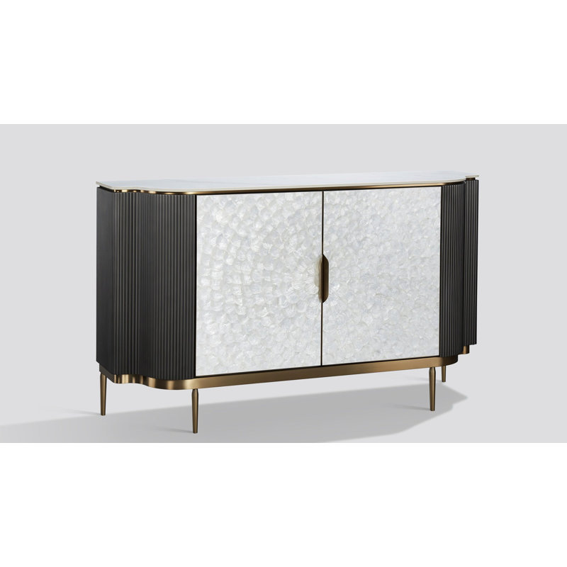 Solara DK. Buffet argenté, Gris/argent