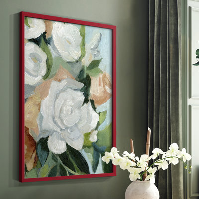 Bouquet Scatter I, reproduction encadrée - bois massif