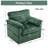 33" Swivel Barrel Chair, Upholstered Armchair With Side Pockets-1236633041