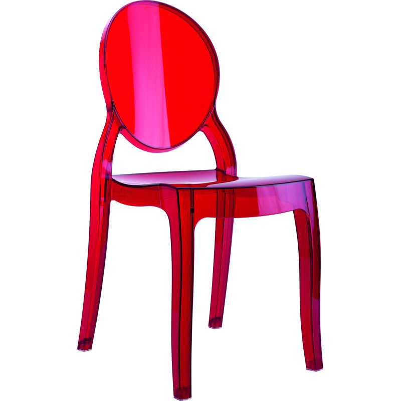 Jordon Kids 12.4'' Desk / Activity Chair, Transparent Red