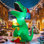 GOOSH 6.5 FT Green Christmas Inflatable Dinosaur with Built-in LED Lights
