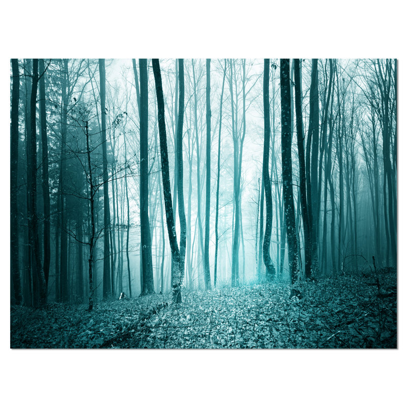 Turquoise and Blue Landscape Canvas Print, 12" x 20"