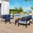 Outdoor Iron Sofa Set with Waterproof Rattan and Sturdy Construction for Gardens-798510025