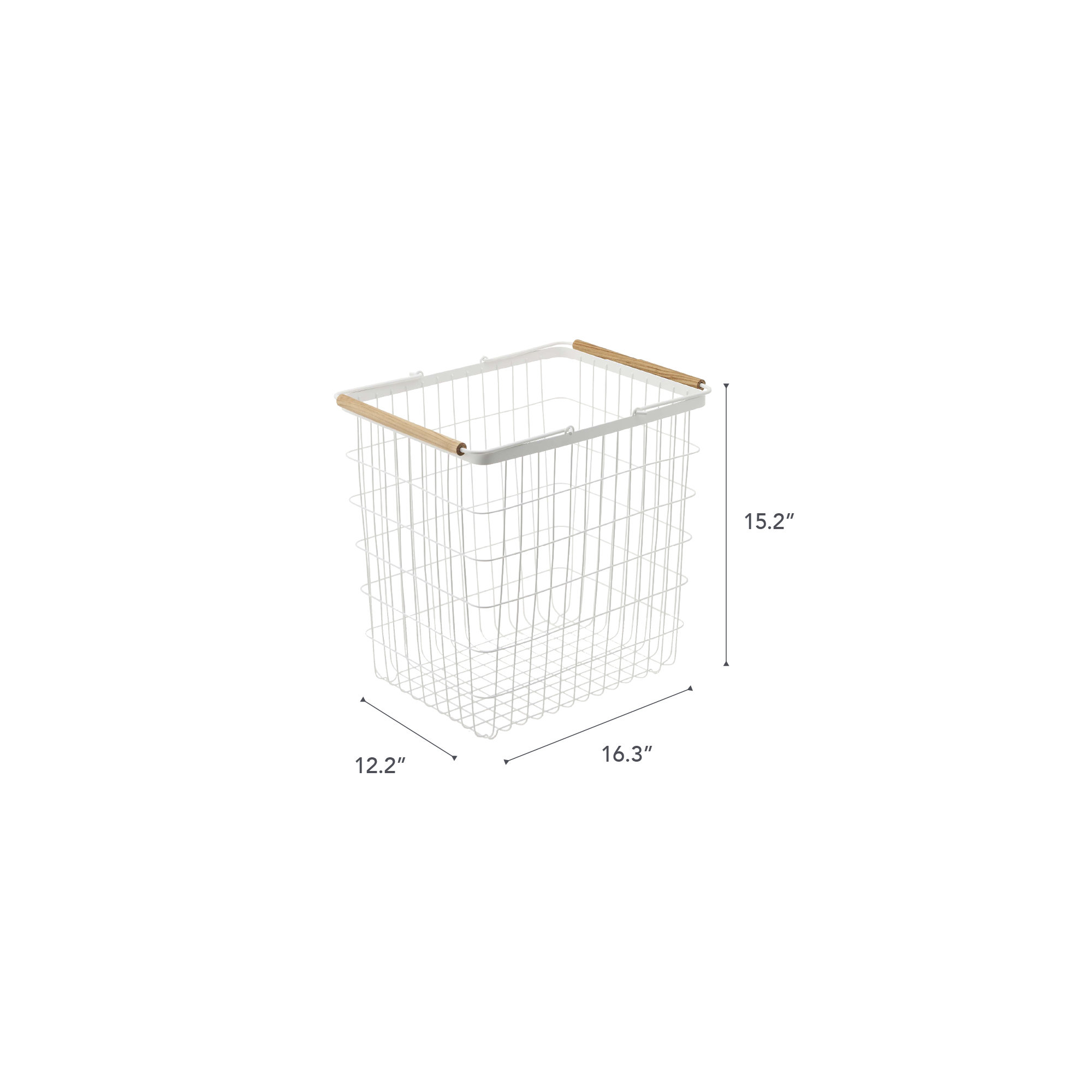 Tosca Laundry Basket, Large (15.2" H x 16.3" W x 12.2" D)