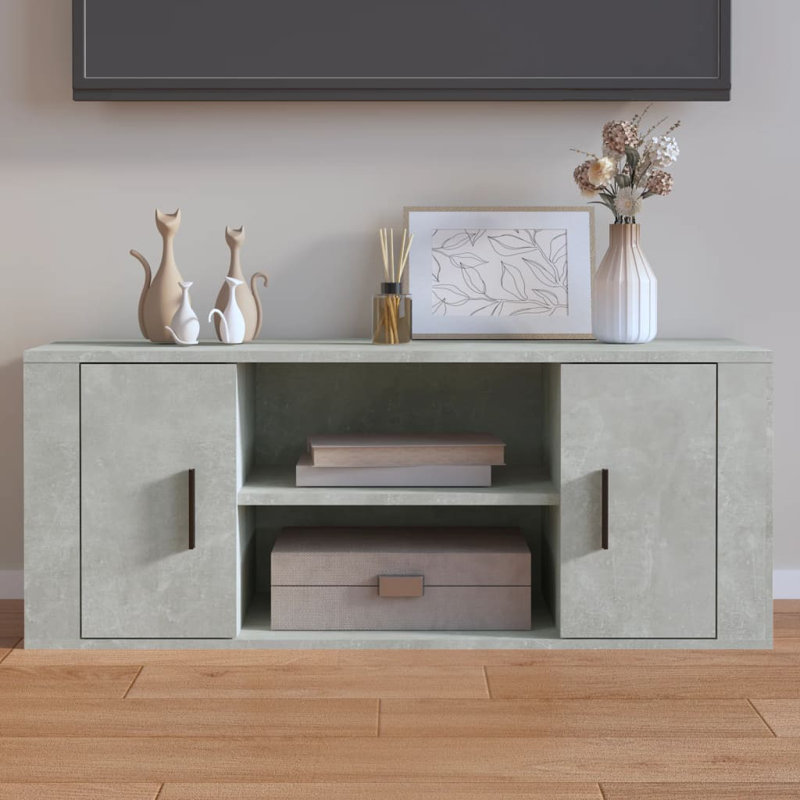 TV Stand for TVs up to 28", Concrete Grey
