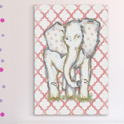 "Coral Elephant" par Reesa Qualia, reproduction sur toile tendue