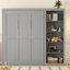 Grand lit escamotable mural avec tablettes (lit)-400414338