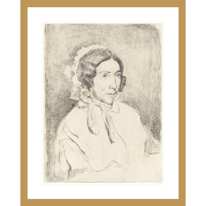 «Woman in a Ruffled Cap (Elderly Lady») par Edgar Degas, impression giclée encadrée, H 29,31 po x l 23,5 po