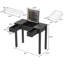 Bureau de coiffeuse multifonctionnel avec éclairage réglable à 3 niveaux avec miroir de rangement rabattable 15,75 po Table de maquillage profonde 2 tiroirs 3 boîtes de rangement amovibles Bureau de bureau compact noir