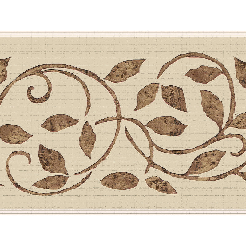 Bordure de papier peint à peindre L 15 pi x l 7 po Vines