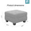 Repose-pieds rembourré en lin et velours Buckleton-1381077287
