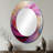 Abstract Lavender Tranquility Balance IV - Modern Oval Wall Mirror-2083481443