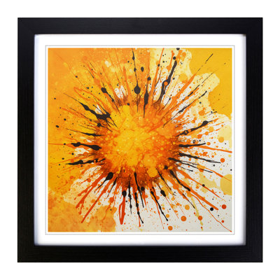 Sun Splatter Art - Framed Print