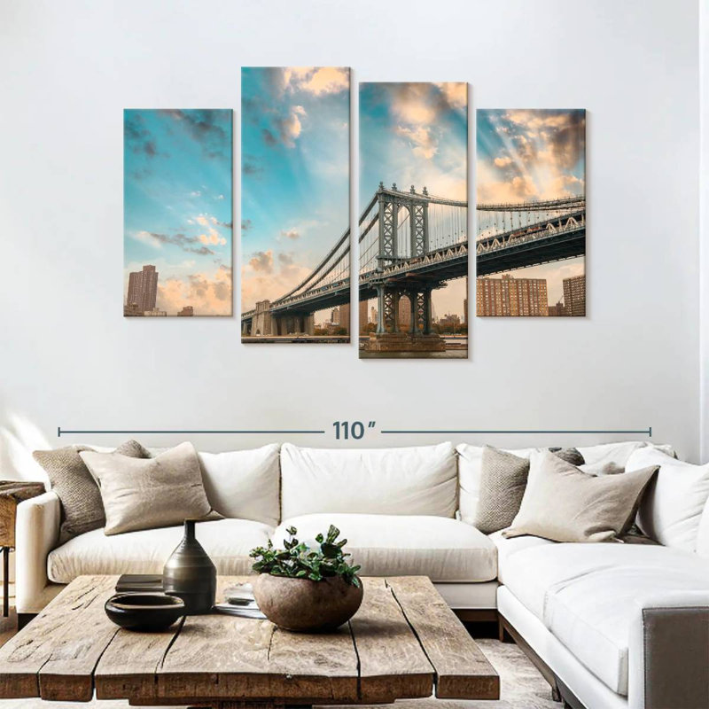 Lynelle Dramatic Manhattan Bridge, 54" H x 84" W