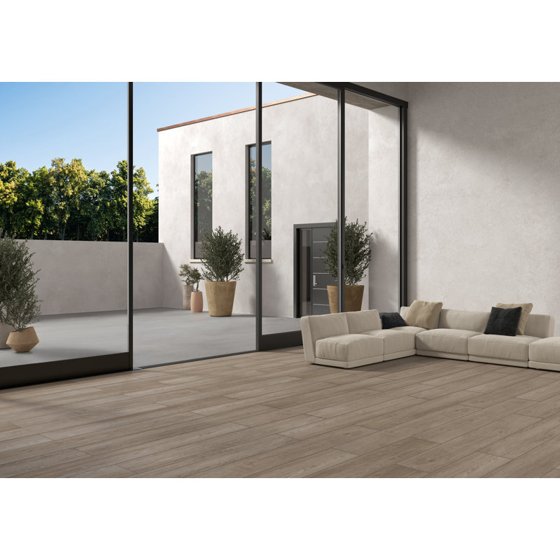 Planx 12" x 72" Wood Look Porcelain Wall & Floor Tile, Meadow