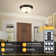 Outdoor Motion Sensor Ceiling Light With Remote, Dusk To Dawn Flush Mount Fixture For Patio/Garage