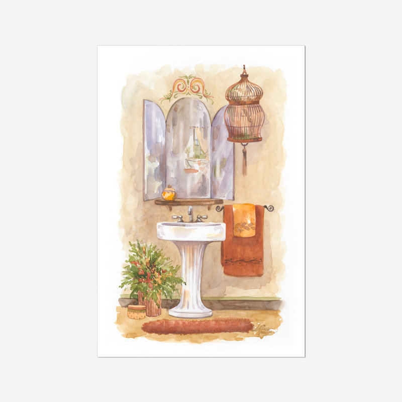 Bath in Spice I 1 Piece Painting, 76cm H x 51cm W, Wrapped Canvas