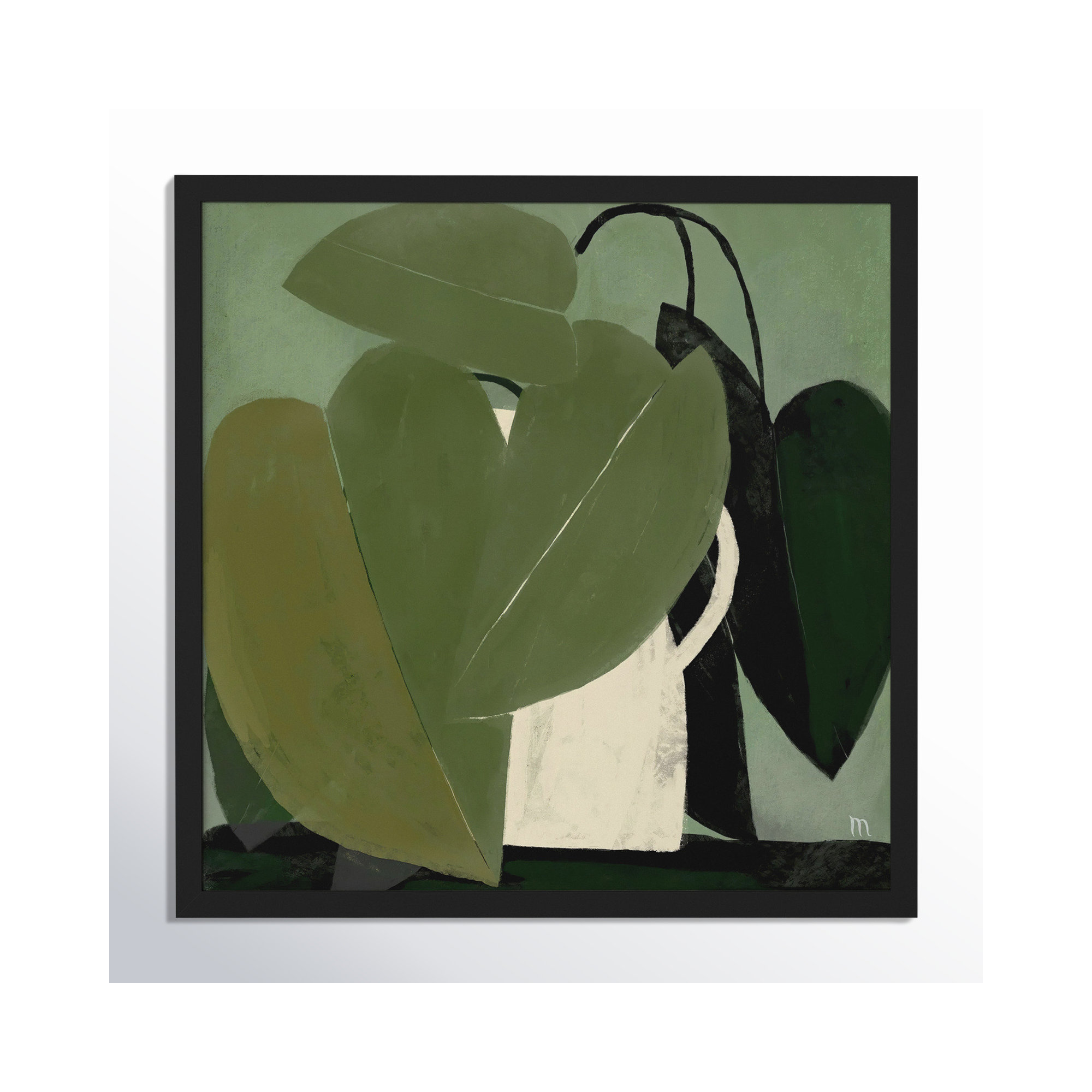 Green On Green by StudioM, 44" H x 44" W x 1.25" D, Black