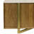 Astoria Barcelona Floating 4-Door Sideboard - Light Tobacco with Marble Top