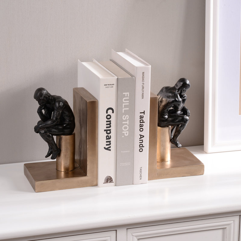 Ensemble de présentoir à livres en résine 2 pièces