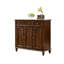 Buffet 46,85 "en bois de frêne massif vintage, armoire de rangement haute, présentoir multi-tiroirs et armoire de rangement
