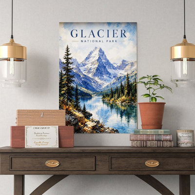 Canvas Wall Art Glacier National Park Vintage Travel Poster Art Vintage Poster Print Home Decor