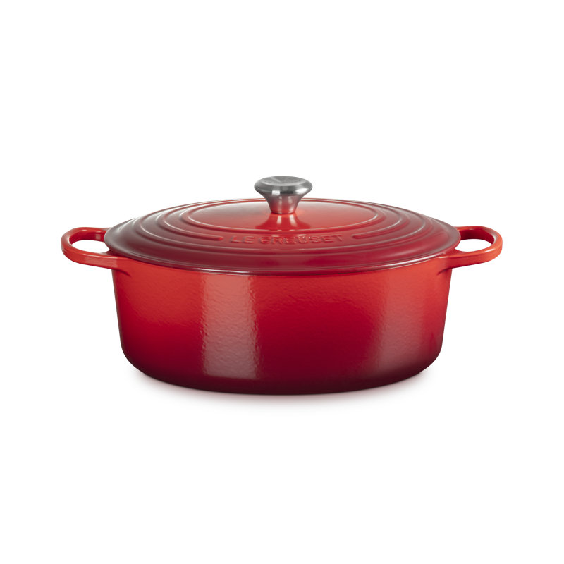 Le Creuset Enameled Cast Iron Oval Dutch Oven with Lid, 8 quarts, Cerise