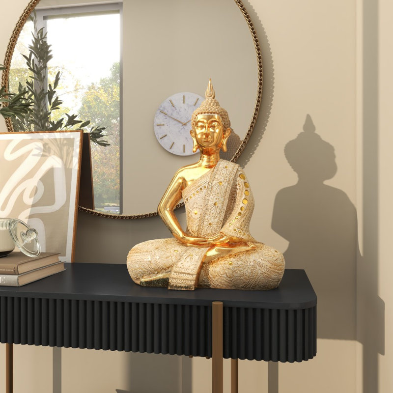 Bouddha assis en polystone Bansemer