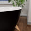 Baignoire de trempage autoportante en acrylique L 59 po x l 28 po, drain et trop-plein chromés, conception moderne pour salles de bain luxueuses-64490090