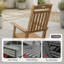 Ensemble de 2 chaises berçantes d'extérieur, chaise berçante de patio surdimensionnée et résistante aux intempéries, siège de véranda en poly haut dossier, capacité de poids de 350 lb pour la pelouse et le jardin, teck-360344111
