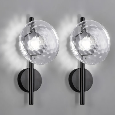 Ensemble de deux appliques murales murales modernes pour salle de bain avec luminaire à DEL de 6 000 K pour l'intérieur et la salle de bain