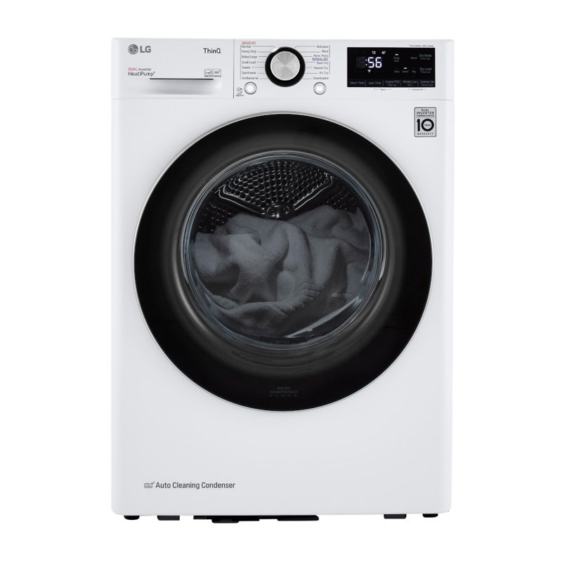 4.2 Cu.ft. White Smart Stackable Front Load Dryer with Steam