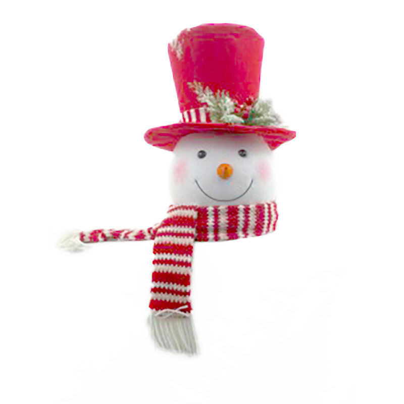 13.5'' Handmade Styrofoam Snowmen Tree Topper