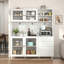 Grande huche de cuisine, rangement pour garde-manger autoportant avec portes et tiroirs pour les espaces organisés-269069355